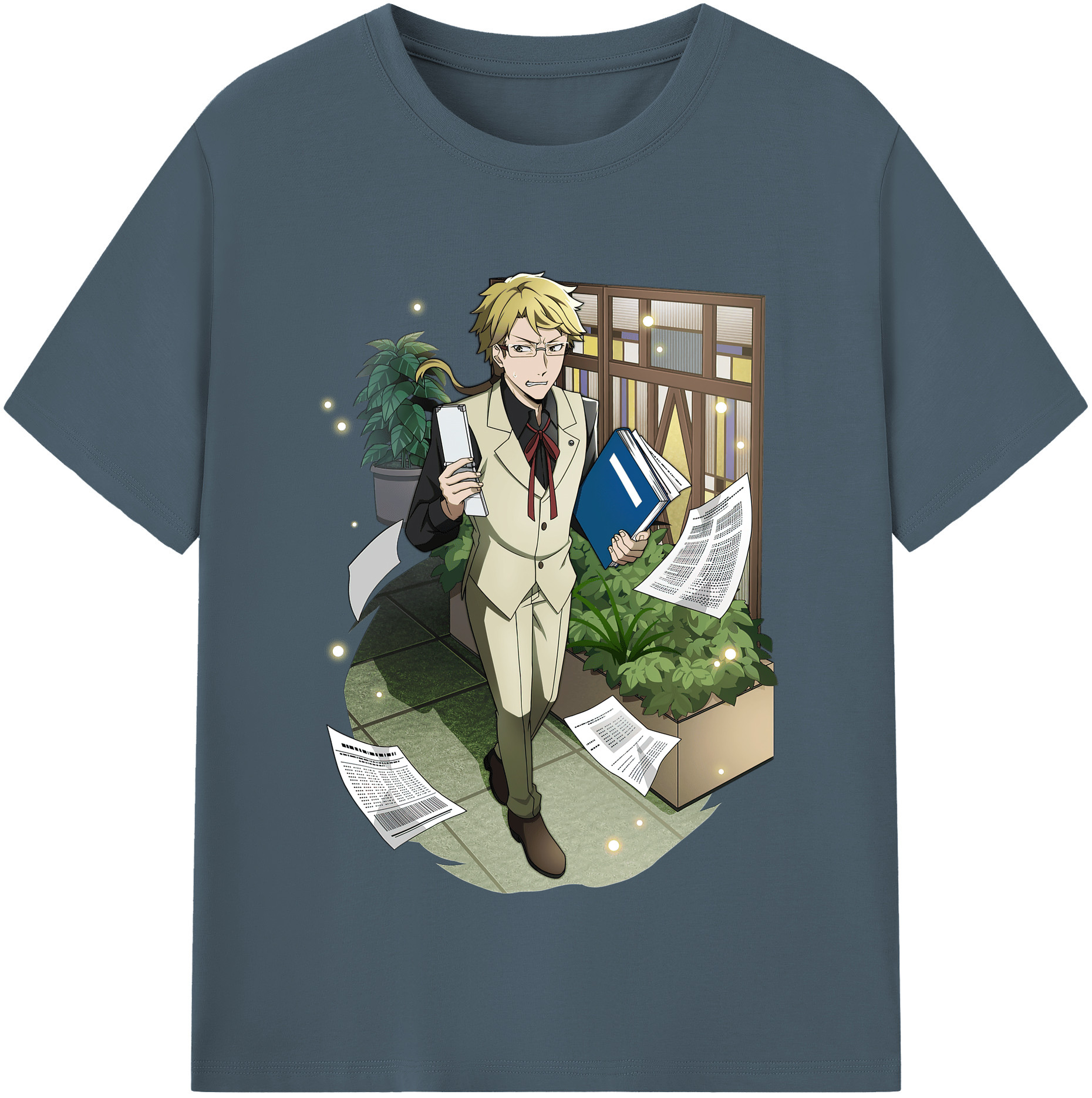 （画像用） 文豪ストレイドッグス Bungo Stray Dogs 綿100％半袖Tシャツ（フロントプリント）